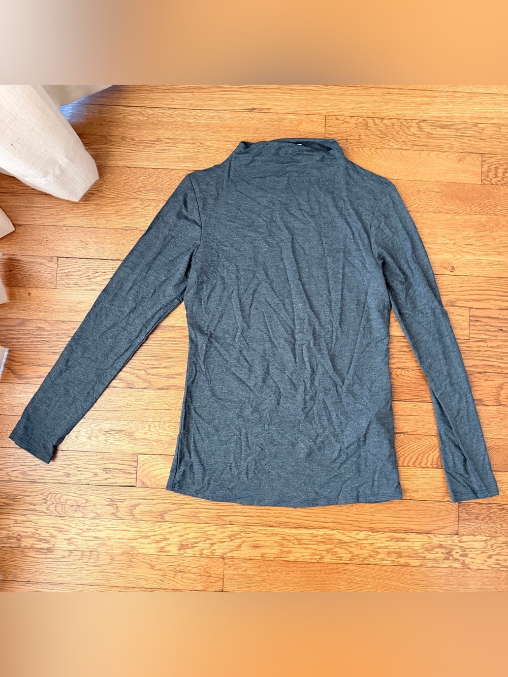 Mod Ref Women's Charcoal Long Sleeve Mock Neck Top